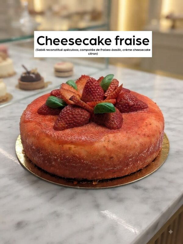 Cheesecake fraise Entremets à partager