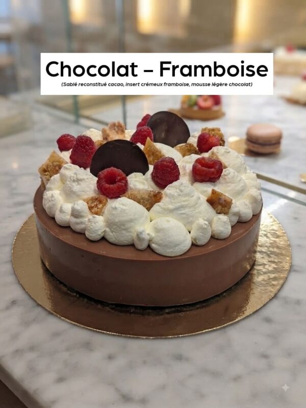 Chocolat framboise 2 Entremets à partager