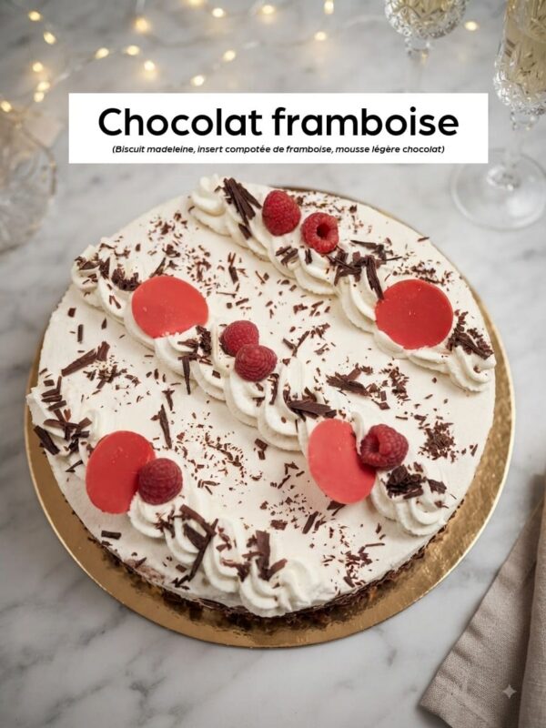Chocolat framboise Entremets à partager