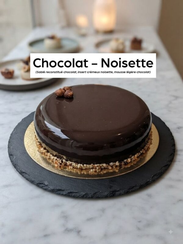 Chocolat noisette 2 Entremets à partager
