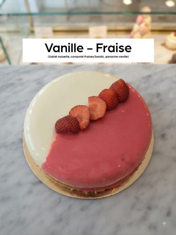 Vanille fraise 2 Entremets à partager